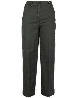 Via Masini 80 Straight-Leg Trousers - Black