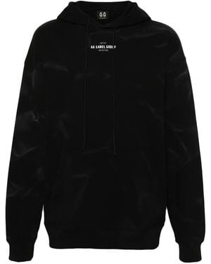 44 Label Group フェイデッド パーカー - ブラック