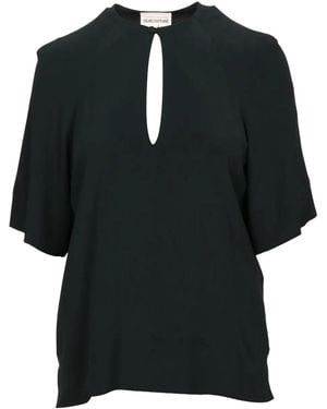 Semicouture Keyhole-Neckline Top - Black