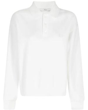 DUNST Straight Hem Polo Shirt - White