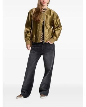 Vans Quilted-Trim Bomber Jacket - Brown