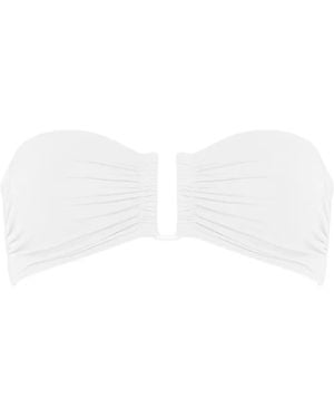 Eres Show Ruched-Detail Bikini Top - White