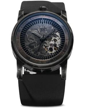 FOB PARIS R413 Torch Leather 41.3Mm - Black