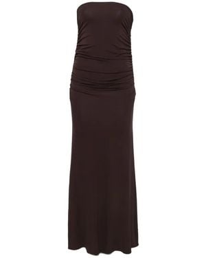 Elisabetta Franchi Ruched Midi Dress - Purple