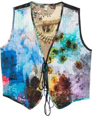 Yavi Sequin-Embellished Waistcoat - Blue