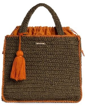 Momoní Maguej Paper-Raffia Shoulder Bag - Brown