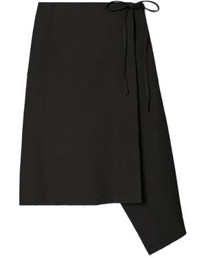 Tory Burch Falda corta con efecto cruzado - Negro