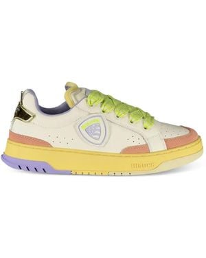 Blauer Perforated Trainers - Yellow