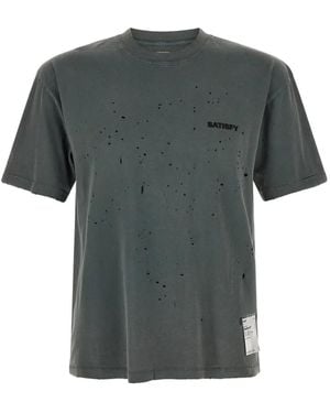 Satisfy Mothtech Logo-Print T-Shirt - Gray