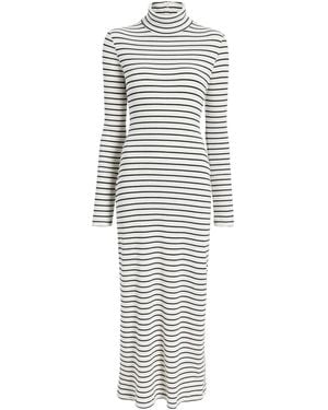 Proenza Schouler Frances ストライプ タートルネック ドレス - グレー
