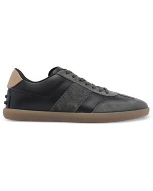 Tod's Suede-Panelled Sneakers - Black