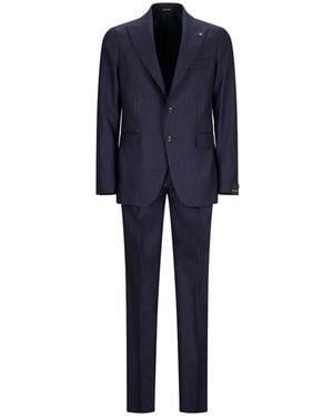 Tagliatore Pinstripe-Pattern Suit - Blue