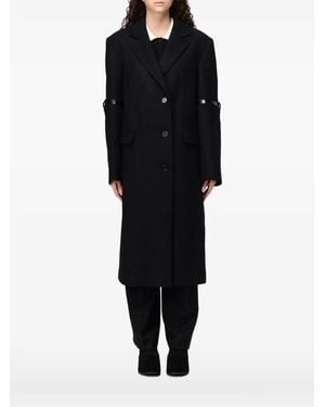 Coperni Buckle-Detail Single-Breasted Coat - Black
