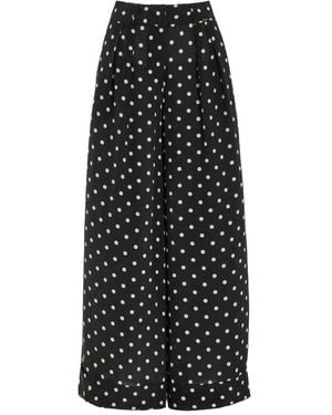Franchise Mila Polka-Dot Trousers - Black