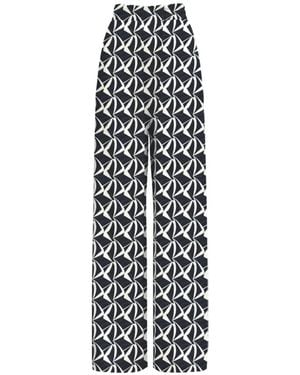 Diarrablu Geometric-Print Pants - White