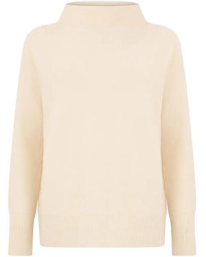 Vince Oversized-Pullover Mit Stehkragen - Weiß