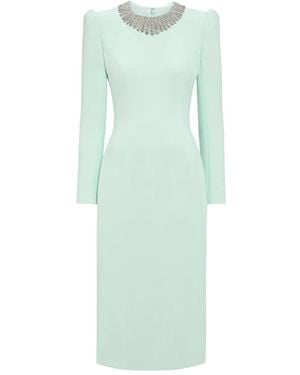 Jenny Packham Cora Long-Sleeve Midi Dress - Green