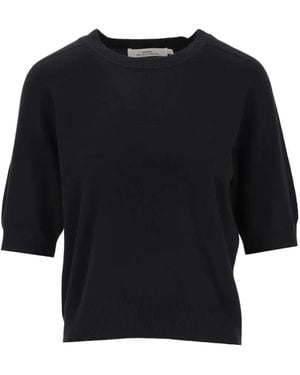 arch4 Evie Short-Sleeve Cashmere Sweater - Black