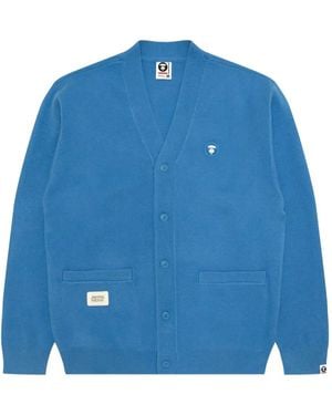 Aape By A Bathing Ape Ape Head Cardigan - Blue
