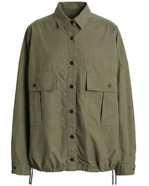 Phisique Du Role Over Flap-Pocket Button Jacket - Green