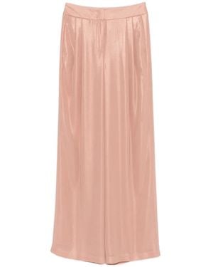 Peserico Metallic-Effect Wide-Leg Pants - Pink