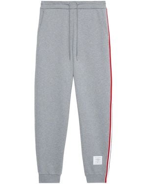 Thom Browne Rwb Stripe Loopback Joggers - Grey