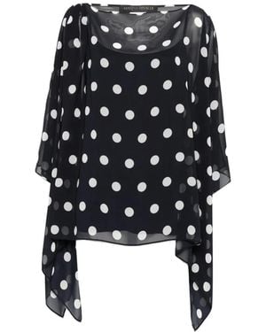 Marina Rinaldi Mreeditti Polka-Dot Blouse - Black