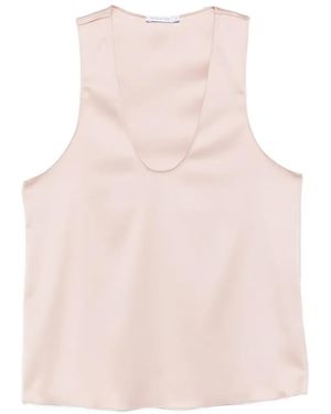 Patrizia Pepe Satin Tank Top - Pink