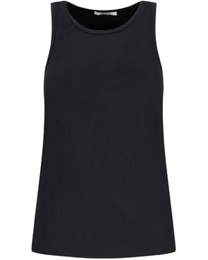 Gauchère Ribbed Crew-Neck Tank Top - Black