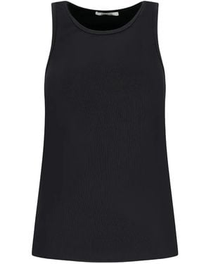 Gauchère Ribbed Crew-Neck Tank Top - Black