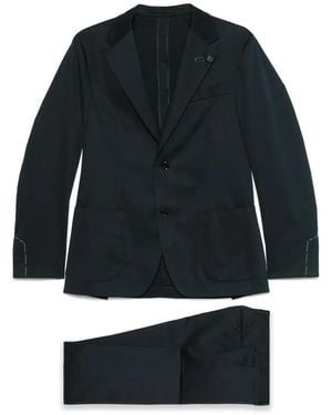 Lardini ブローチディテール スーツ - ブラック
