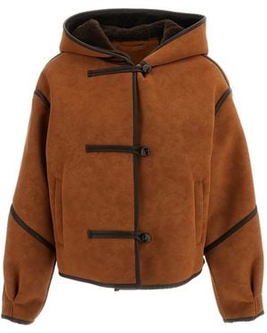 Stand Studio Fia Toggle-Fastening Hooded Jacket - Brown
