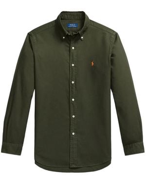 Polo Ralph Lauren Logo-Embroidered Button-Down Shirt - Green