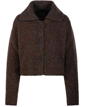 Fabrizio Del Carlo Button-Front Collar Cardigan - Brown