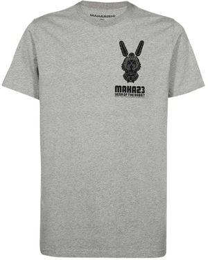 Maharishi Rabbit-Print Cotton T-Shirt - Grey