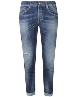 Dondup Jean Skinny À Effet Usé - Blue