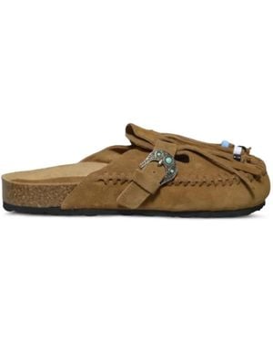 Taji Mules Caribe À Boucle - Brown