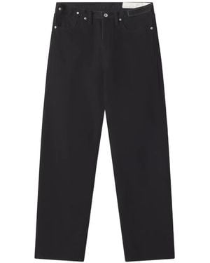 Maison Kitsuné Jean Droit À Patch Renard - Black