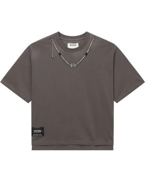 Musium Div. T-Shirt mit Kettendetail - Grau