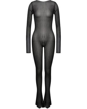 Dondup Striped Jumpsuit - Black