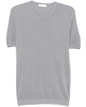 Roberto Collina Short-Sleeve Knitted Sweater - Gris