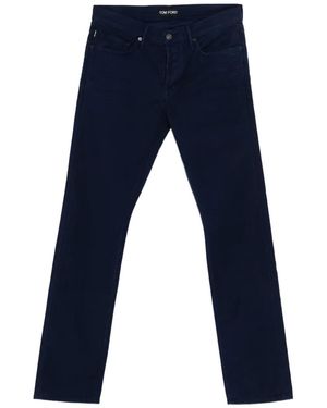 Tom Ford Button-Fastening Trousers - Blue