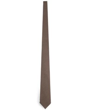Tom Ford Micro-Pattern Tie - White