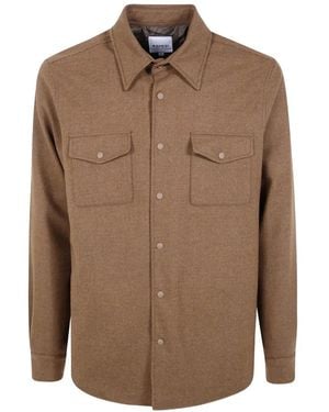 Aspesi Flap-Pocket Wool Shirt - Brown