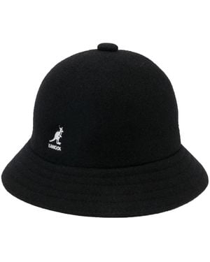Kangol Logo-Embroidered Bucket Hat - Black
