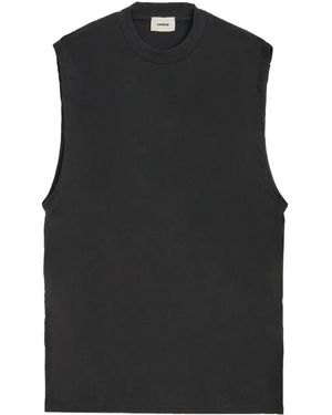 A PAPER KID Top Con Stampa Logo - Nero