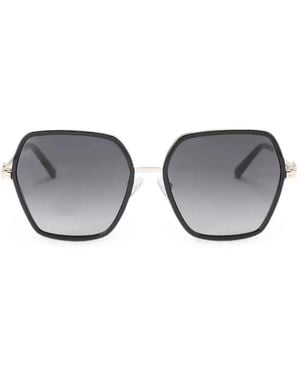Kurt Geiger London Geometric-Frame Sunglasses - Grey