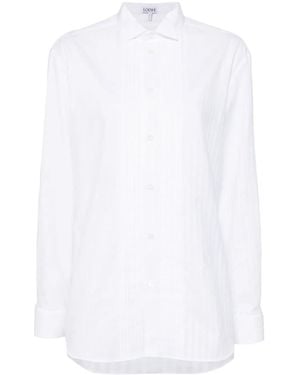 Loewe Striped Cotton Shirt - White