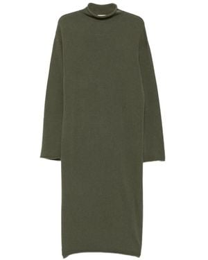 Agl Attilio Giusti Leombruni High-Neck Long-Sleeve Midi Dress - Green