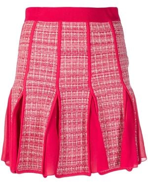 Elisabetta Franchi High-Waisted Pleated Skirt - Pink